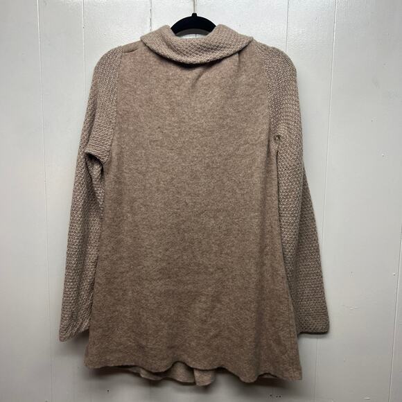 Chiaramente Wool Blend Full Zip Women's Brown Cardigan Size Large Soft Cozy - Picture 7 of 13